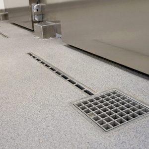slot drain series in front of chillers commercial kitchen sumps and channel strip drainage install